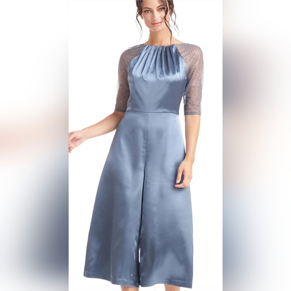 JS COLLECTIONS Leila Raglan Sleeve Jumpsuit Size 10 Aegean Blue NWT - Picture 4 of 12